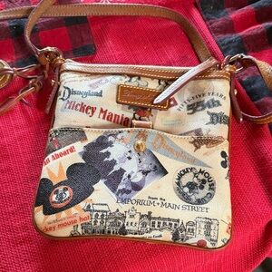 Disney Nostalgic Print Crossbody Bag - Cream and Brown